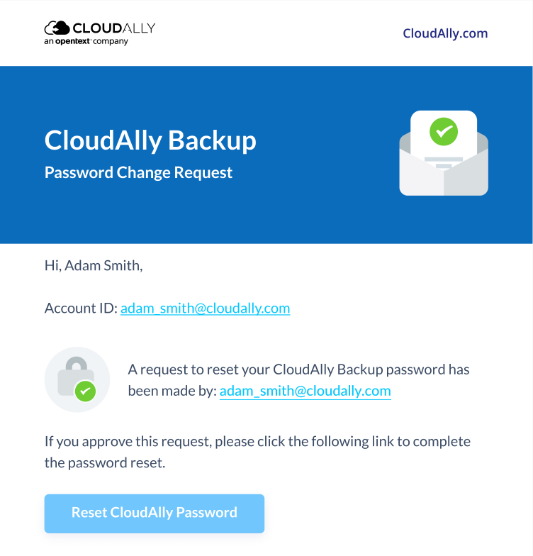 Password change request email