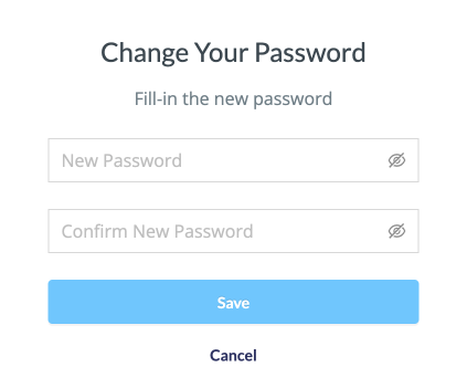 Change your password page