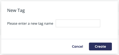 Enter a new tag name