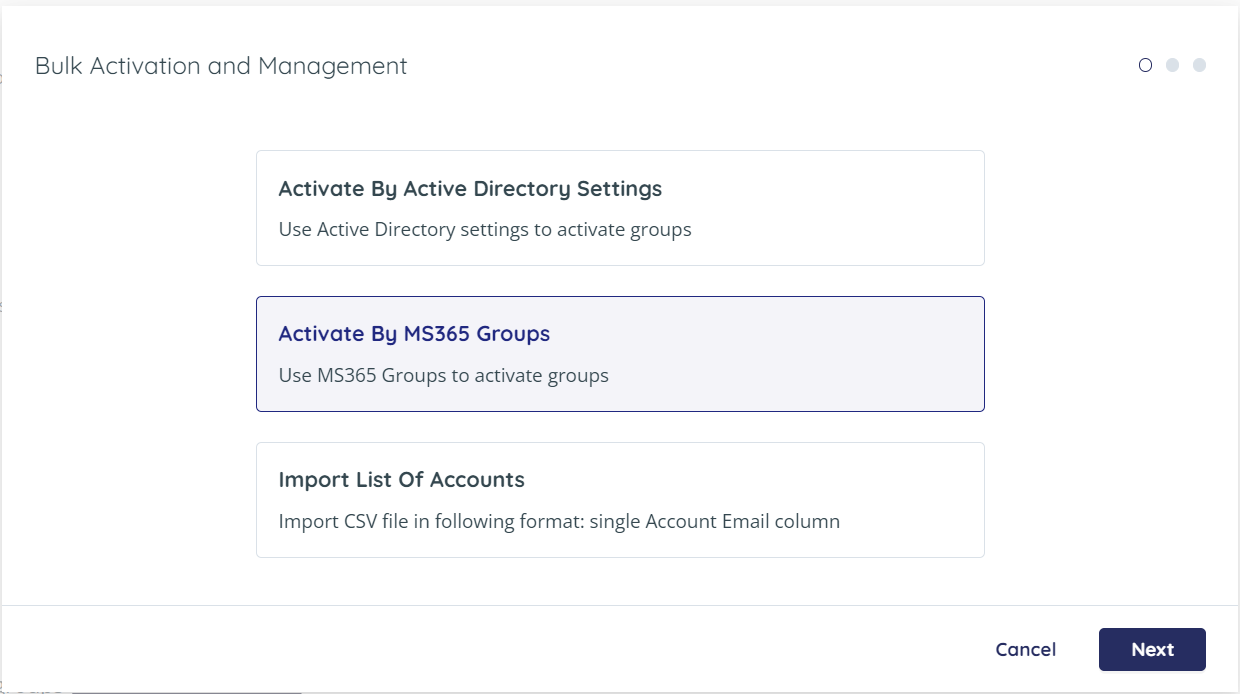 Activate by MS365 Groups option is selected